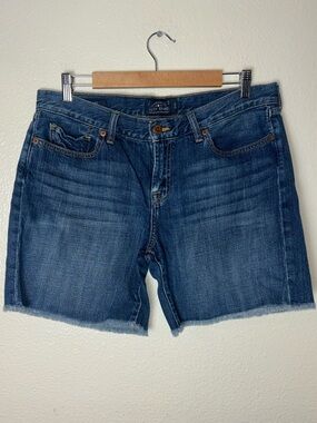 Lucky Brand Women's Laguna Shorts Midi Shorts Blue Denim Cutoffs Size 10/30